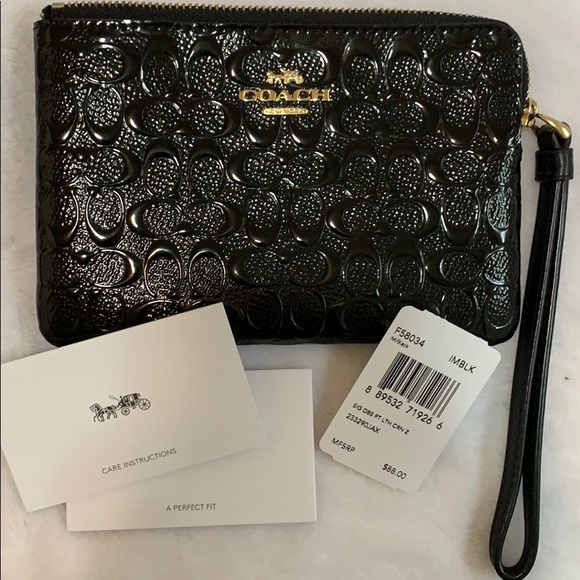 Coach Handbags - NWT Coach Black Patent Wristlet Coach Handbags - NWT Coach Black Patent Wristlet